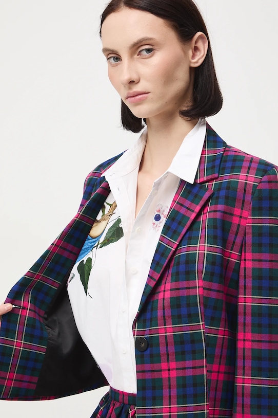 Marynarka damska w kratę RW25-MKD900