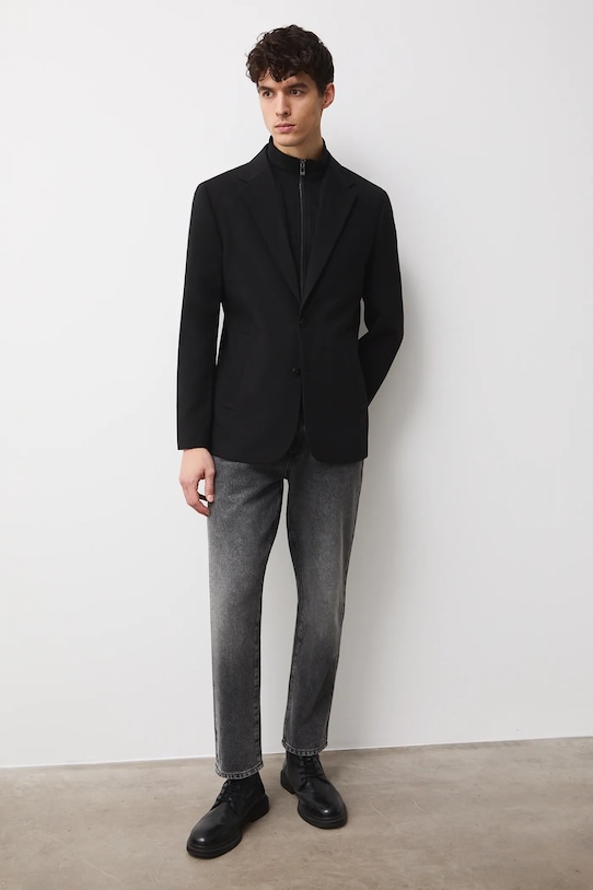 Medicine marynarka tkanina czarny RW25-MKMC32