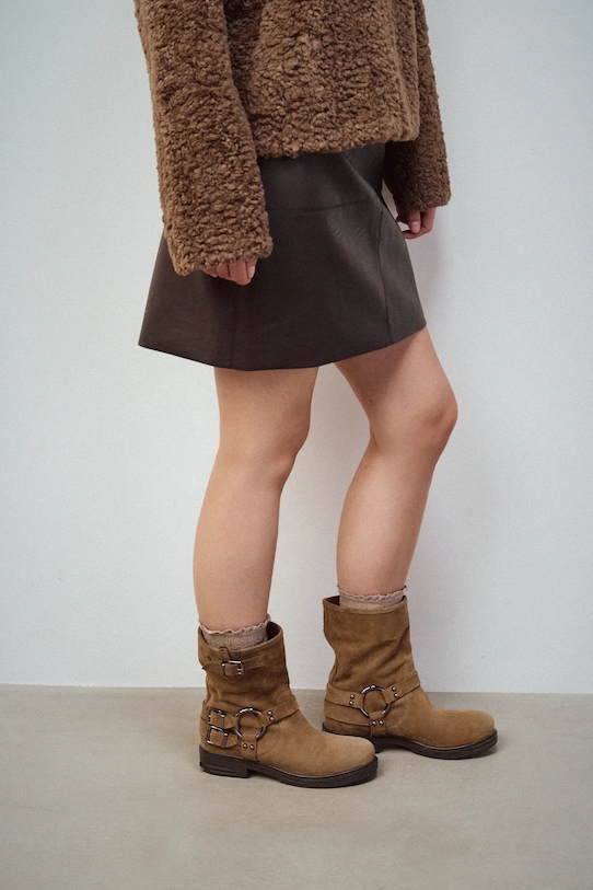 Medicine botki zamszowe nieocieplane brązowy RW25-OBD413