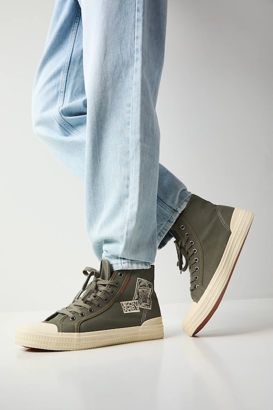 Trampki męskie bawełniane zielony RW25-OBM201