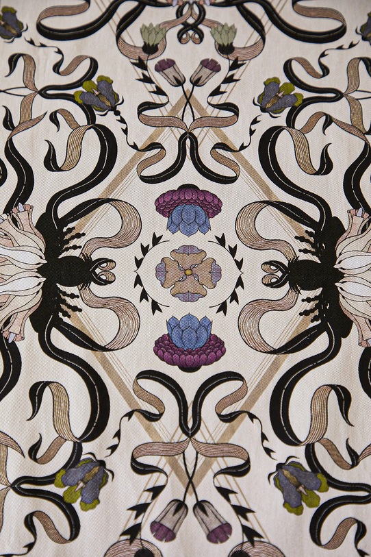 Kuchnia i jadalnia Bieżnik bawełniany z nadrukiem 40 x 180 cm RW25-ORU403 beżowy