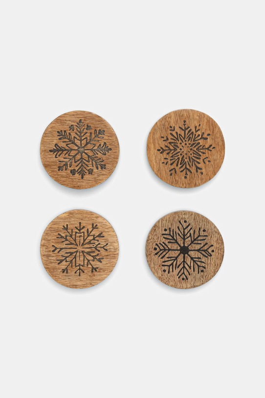 Podložka pod pohár drevená (4-pack) hnedá RW25-ORU817