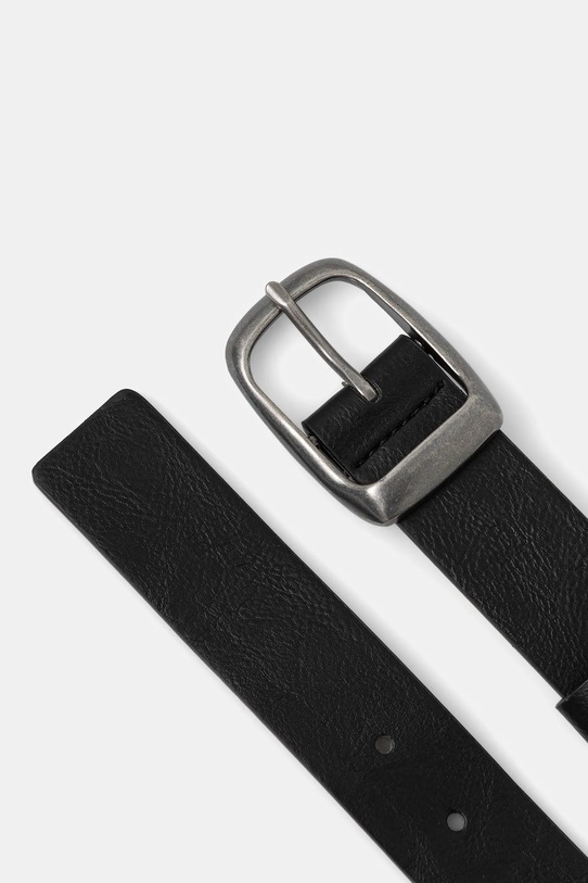 Pasek męski ze skóry ekologicznej RW25-PAM501 czarny RW25