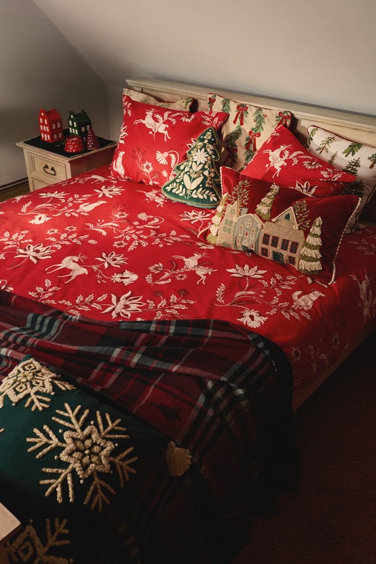 Medicine komplet pościeli bawełnianej czerwony RW25-PCU810