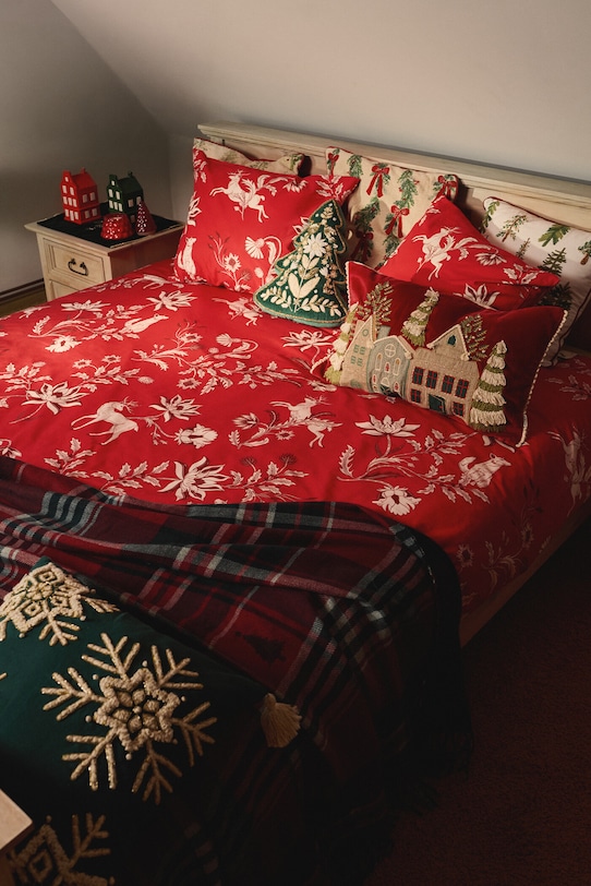 Medicine komplet pościeli bawełnianej czerwony RW25-PCU810