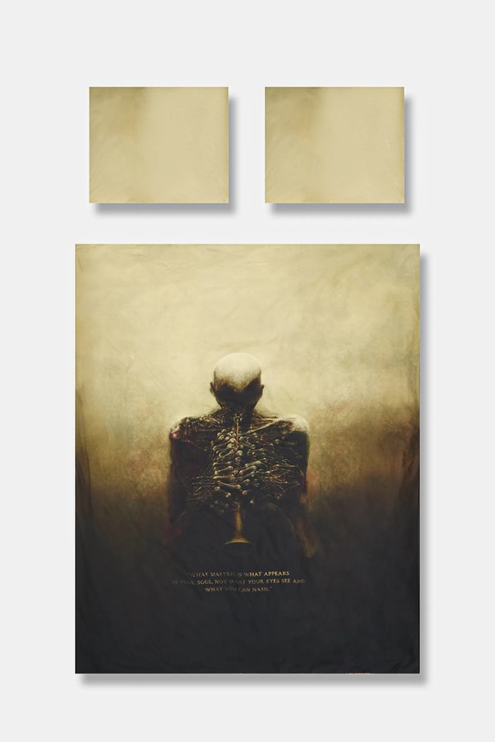 Medicine un set de lenjerie de pat din bumbac bej RW25-PCUA50