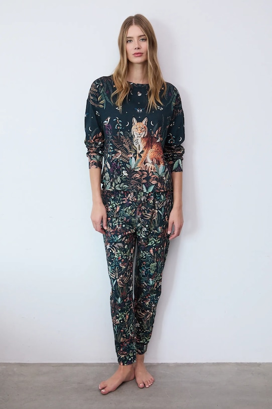 Памучна пижама Medicine комплект зелен RW25-PJD601