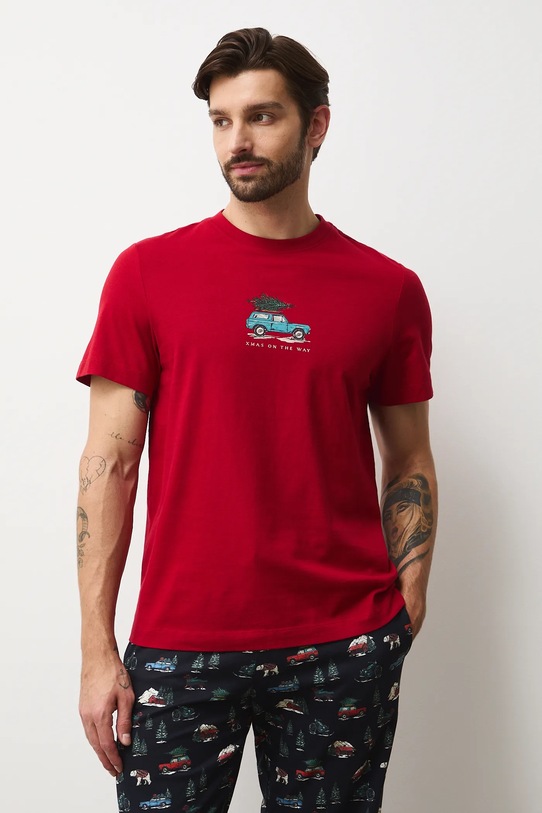 Medicine piżama bawełniana RW25-PJMA02 czerwony