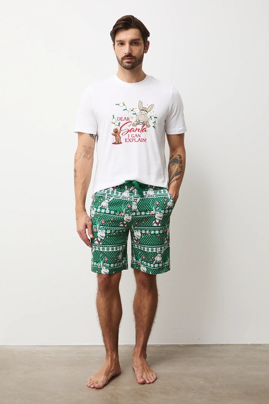 Medicine piżama bawełniana RW25-PJMA04 biały RW25