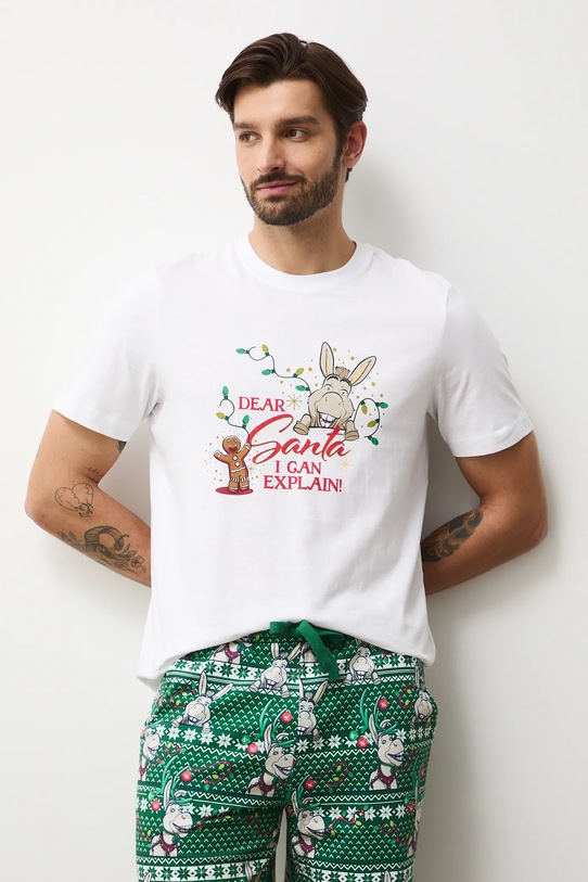 Medicine piżama bawełniana RW25-PJMA04 biały