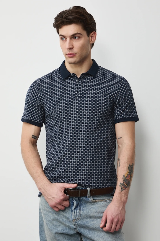 Medicine polo slim granatowy RW25-POM010