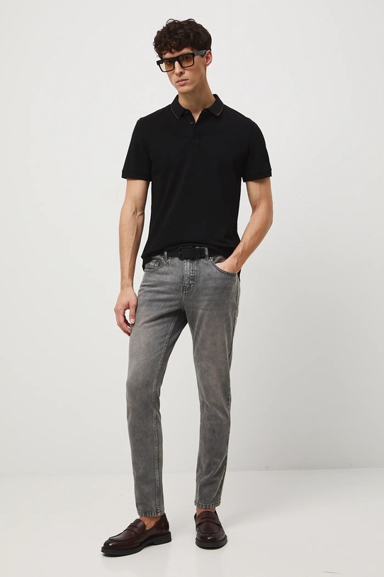 Medicine polo z elastanem czarny RW25-POM030