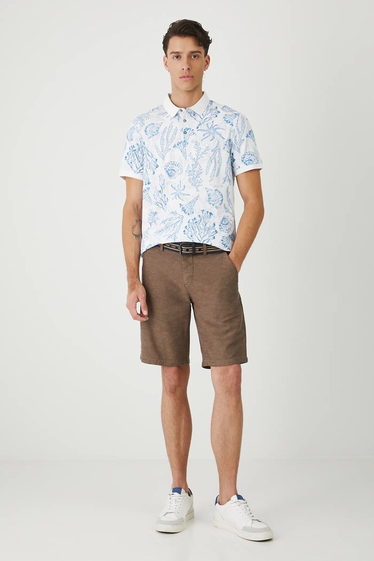 Medicine polo męskie bawełniane z elastanem RW25-POM103 biały RS26