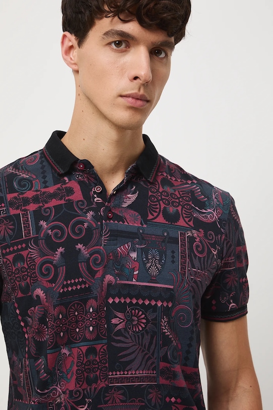 Medicine polo bawełniane bordowy RW25-POM301