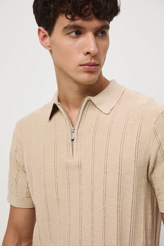 Medicine polo bawełniane beżowy RW25-POM302