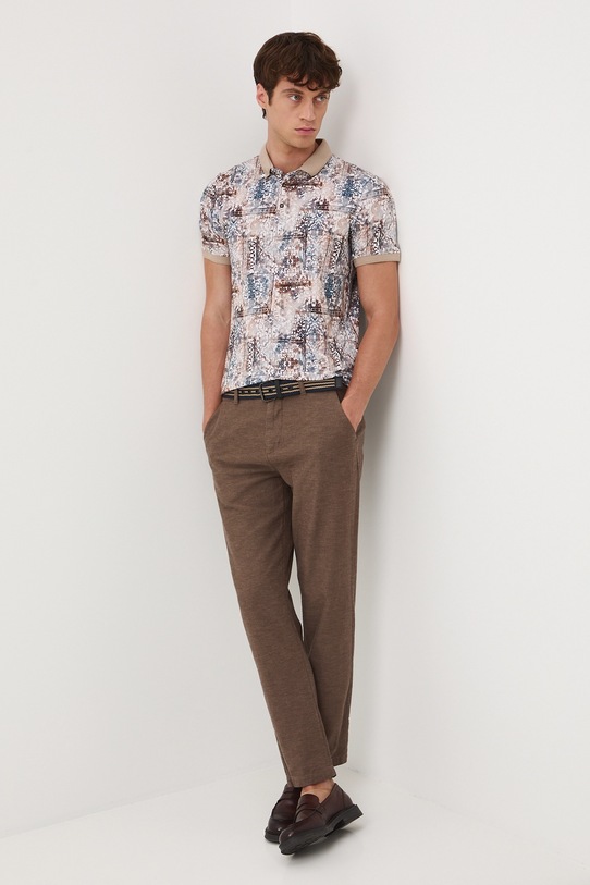 Polo tričko Medicine slim béžová RW25-POM700