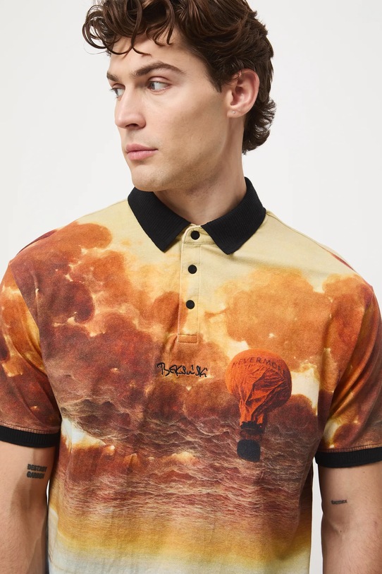 Polo męskie z kolekcji Zdzisław Beksiński x Medicine RW25-POMA50 multicolor