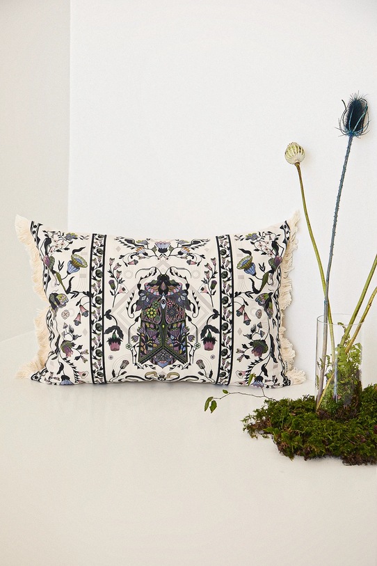 Poszewka dekoracyjna na poduszkę wzorzysta 40 x 60 cm RW25-PSU402 beżowy
