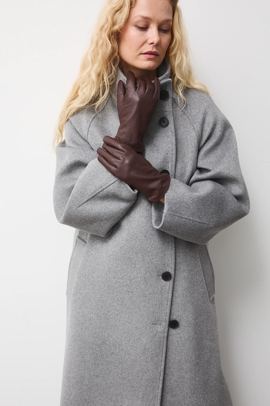 Kožené rukavice Medicine usňová koža hnedá RW25-RED709