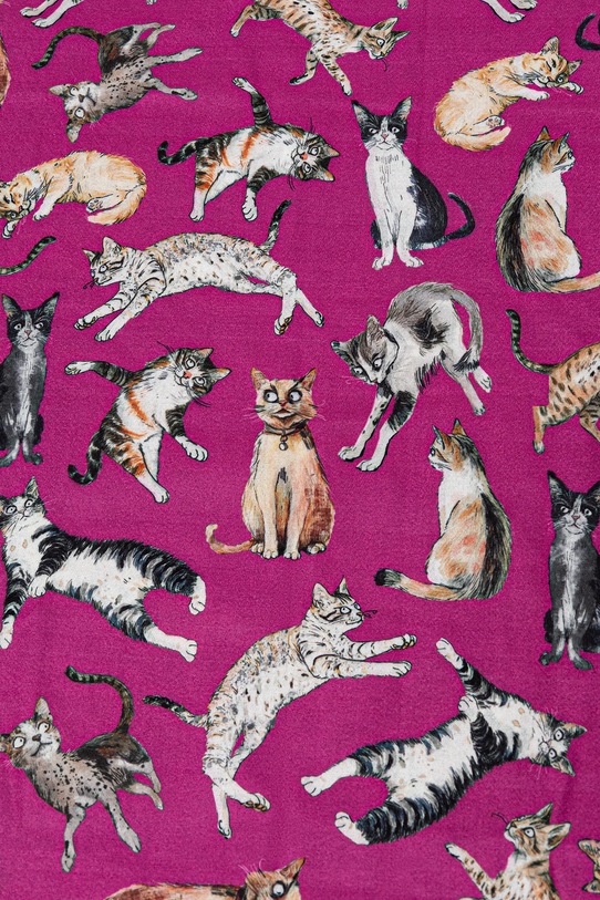 Szal damski w koty RW25-SAD401 multicolor RW25
