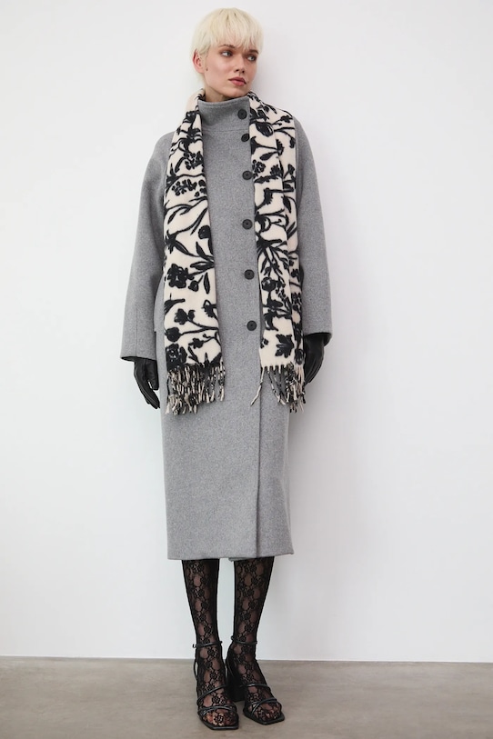 Szal damski wzorzysty z wiskozą tkanina multicolor RW25-SAD704