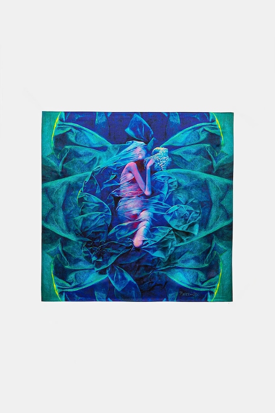 Chusta jedwabna damska z kolekcji Zdzisław Beksiński x Medicine RW25-SADA50 multicolor RW25