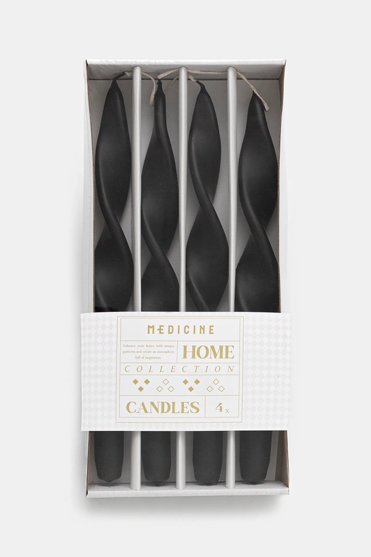 Ozdobná sviečka kužeľovité (4-pack) RW25-SCU408 čierna RW25