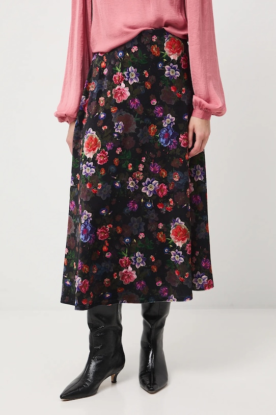 Spódnica damska midi wzorzysta RW25-SDD0A0 multicolor RW25