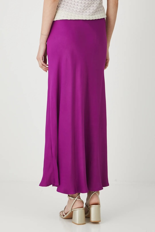 Odzież Spódnica damska midi z wiskozy gładka RW25-SDD208 fioletowy