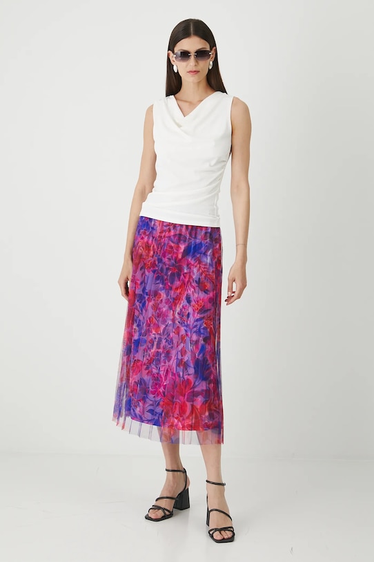 Spódnica damska midi plisowana RW25-SDD209 multicolor RW25