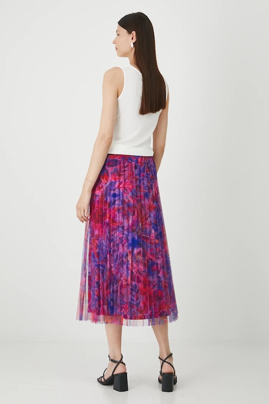 Odzież Spódnica damska midi plisowana RW25-SDD209 multicolor