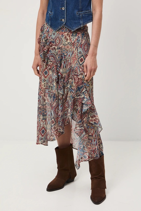 Spódnica damska wzorzysta multicolor RW25-SDD400