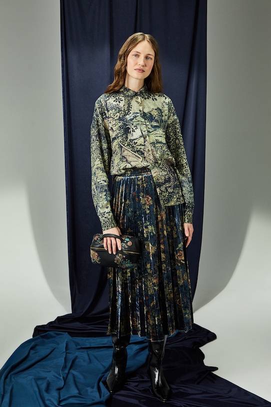 Sukně dámská Královská kolekce RW25-SDD853 tyrkysová RW25