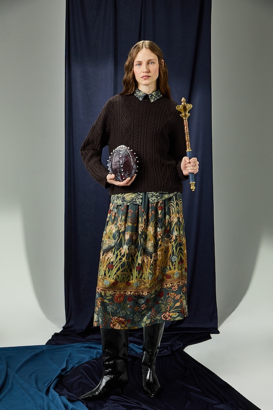 Spódnica damska z kolekcji Zamek Królewski na Wawelu x Medicine RW25-SDD856 multicolor RW25