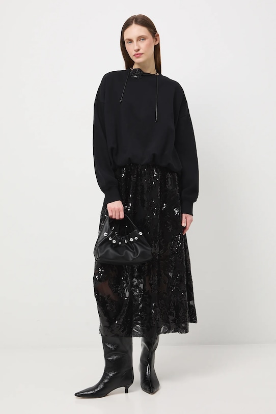 Medicine spódnica rozkloszowany czarny RW25-SDDB02