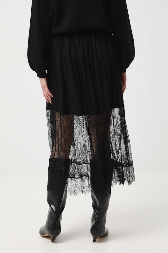Oblečenie Sukňa maxi čipkovaná RW25-SDDB04 čierna