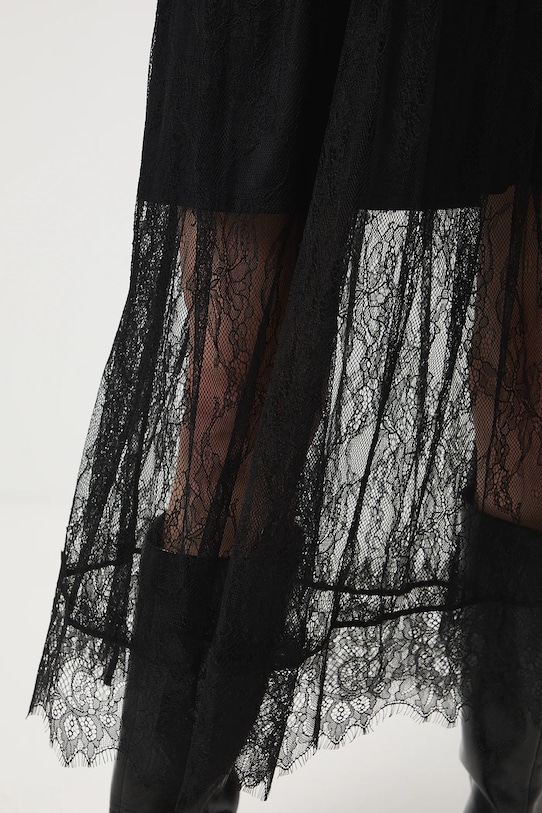 Sukňa maxi čipkovaná RW25-SDDB04 čierna