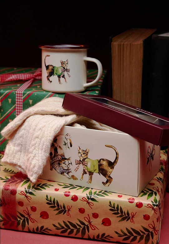 Zestaw prezentowy: kubek i skarpetki multicolor RW25-SEU800