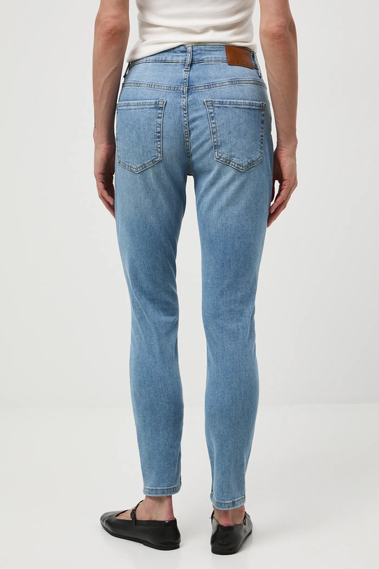 Odzież Jeansy damskie skinny z efektem sprania RW25-SJD030 niebieski