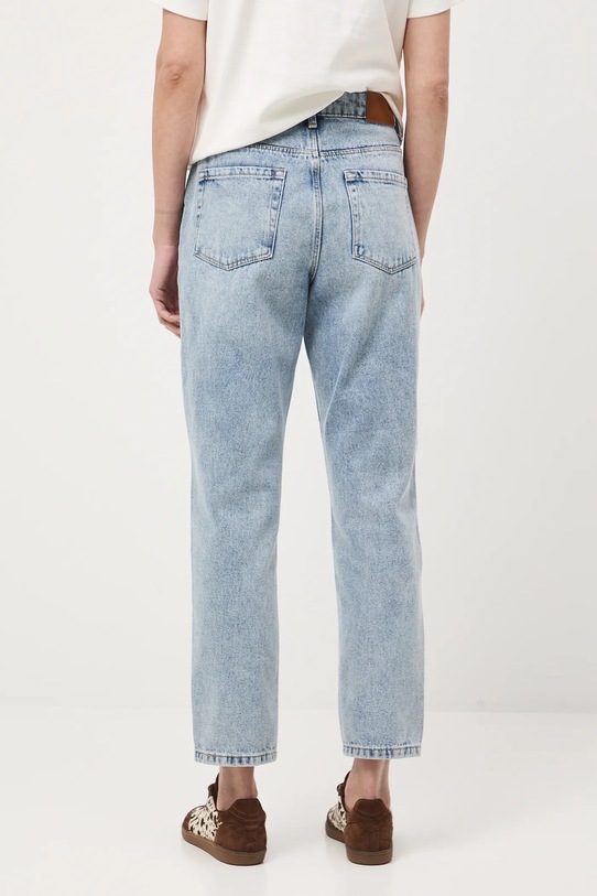 Odzież Jeansy bawełniane damskie mom fit z efektem sprania RW25-SJD040 niebieski