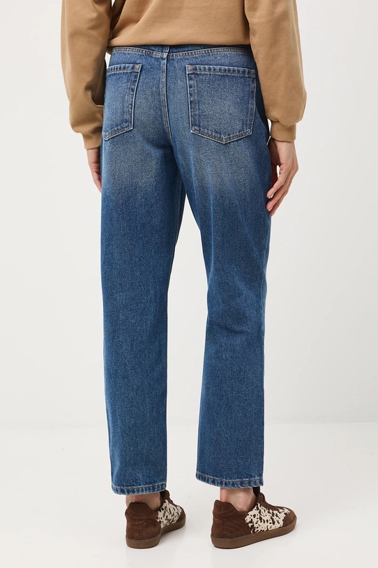Odzież Jeansy bawełniane damskie mom fit z efektem sprania RW25-SJD040 niebieski