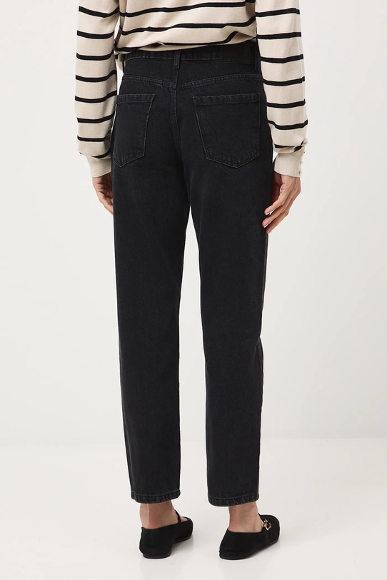 Odzież Jeansy bawełniane damskie mom fit z efektem sprania RW25-SJD041 czarny