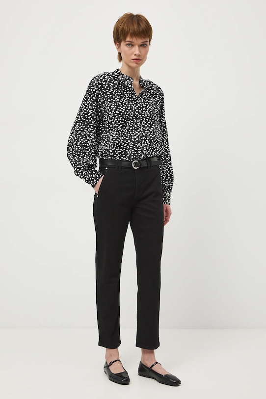 Jeansy damskie chino z paskiem RW25-SJD303 czarny RW25