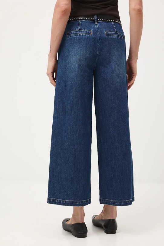 Odzież Jeansy damskie wide leg z efektem sprania RW25-SJD408 granatowy
