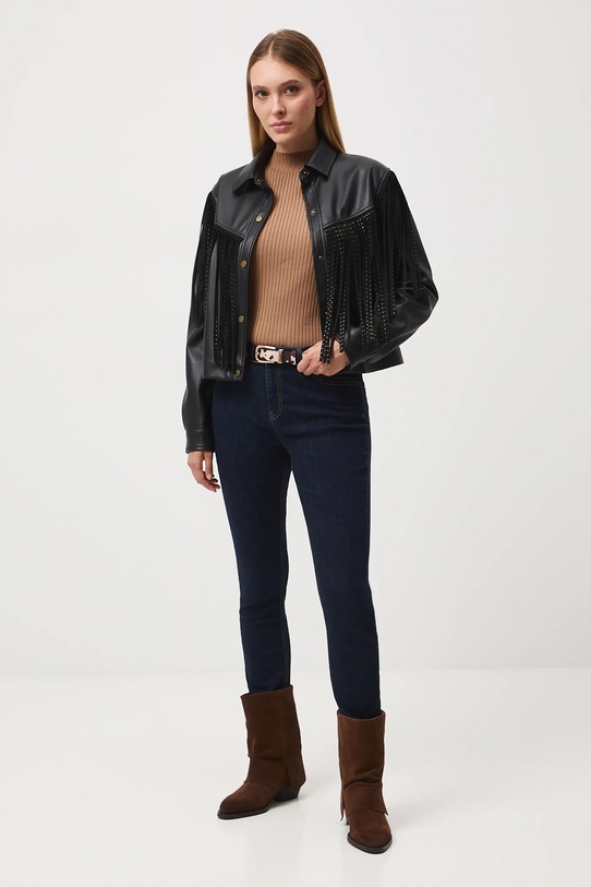 Jeansy damskie slim gładkie RW25-SJD500 granatowy RW25