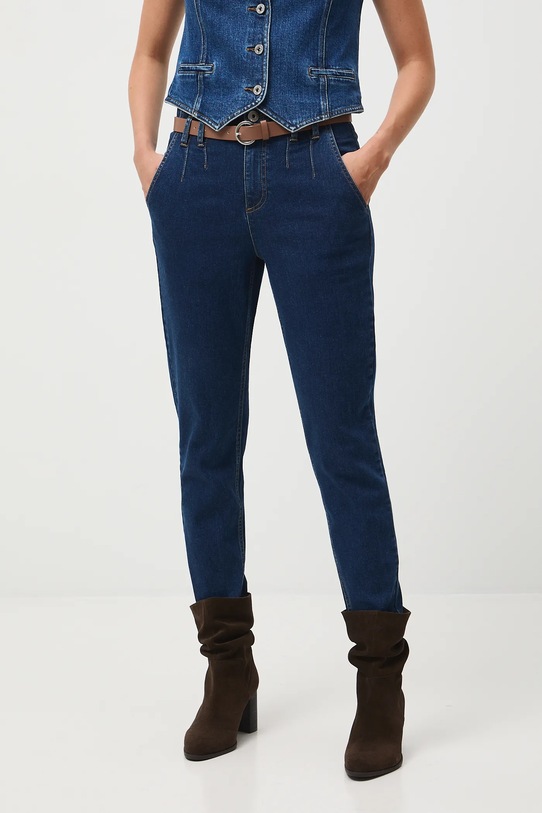 Jeansy damskie carrot z paskiem RW25-SJD507 granatowy RW25