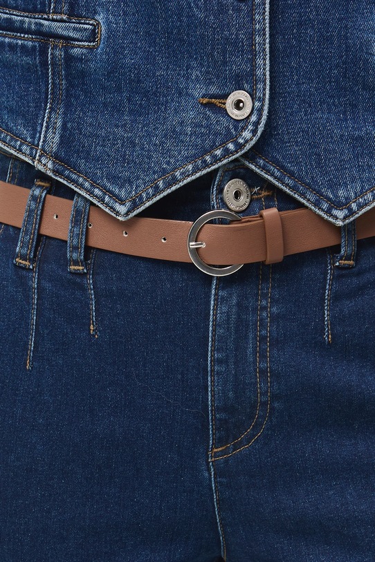 Jeansy damskie carrot z paskiem granatowy RW25-SJD507