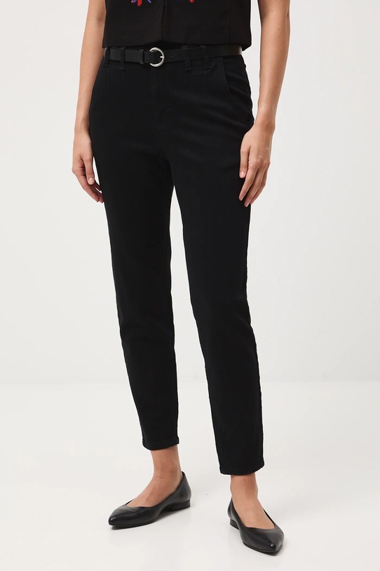 Jeansy damskie carrot z paskiem czarny RW25-SJD508