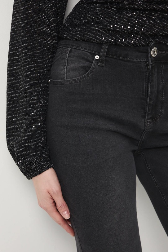 Džíny dámské flare, se sepraným efektem černá RW25-SJDB04