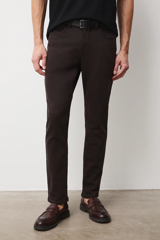 Džíny pánské slim, s páskem RW25-SJM032 hnědá RW25